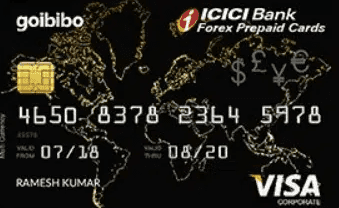 ICICI Bank Goibibo Forex Prepaid Card