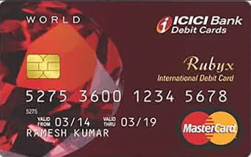 ICICI Bank Rubyx Debit Card