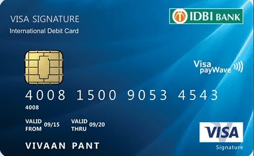 IDBI Bank Visa Signature PayWave Debit Card