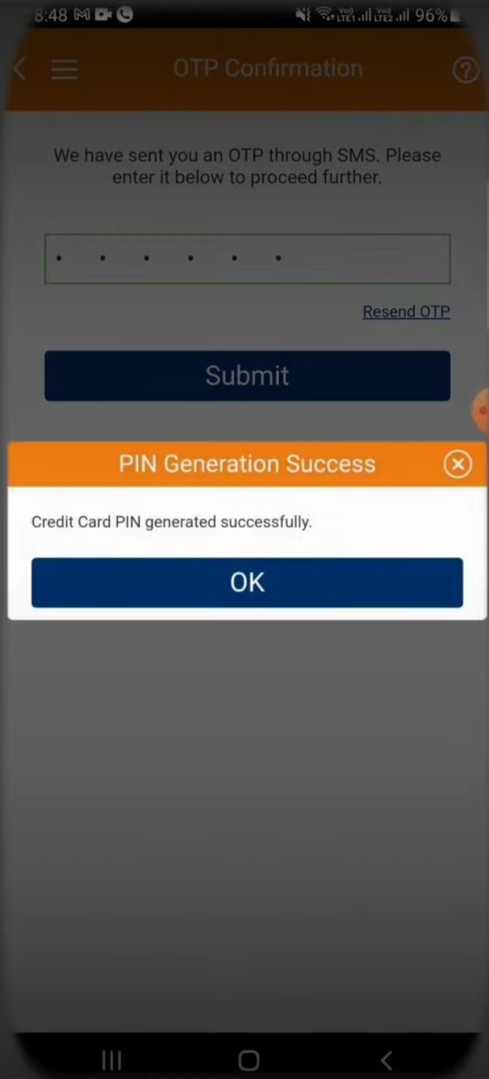 PIN generated successfully